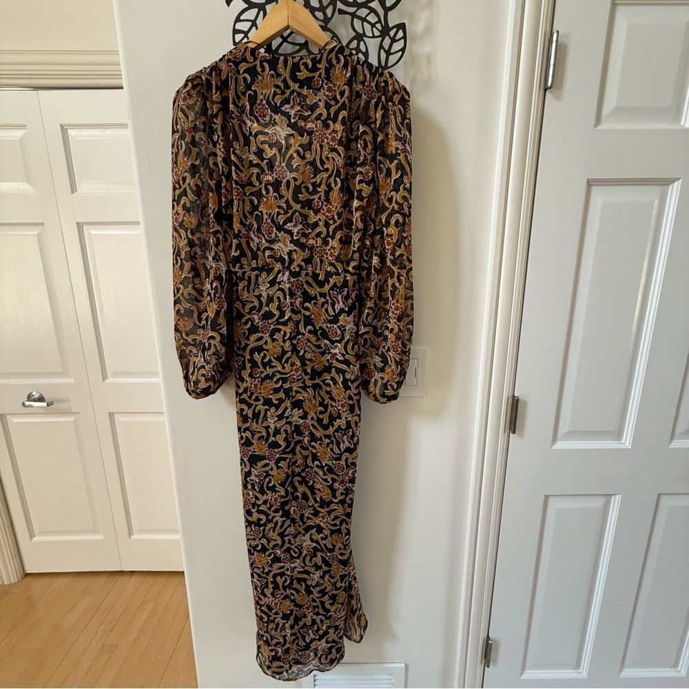 Zara Women Print Dress Knot Black Tan 8117/029 Size M NWT - Picture 16 of 16